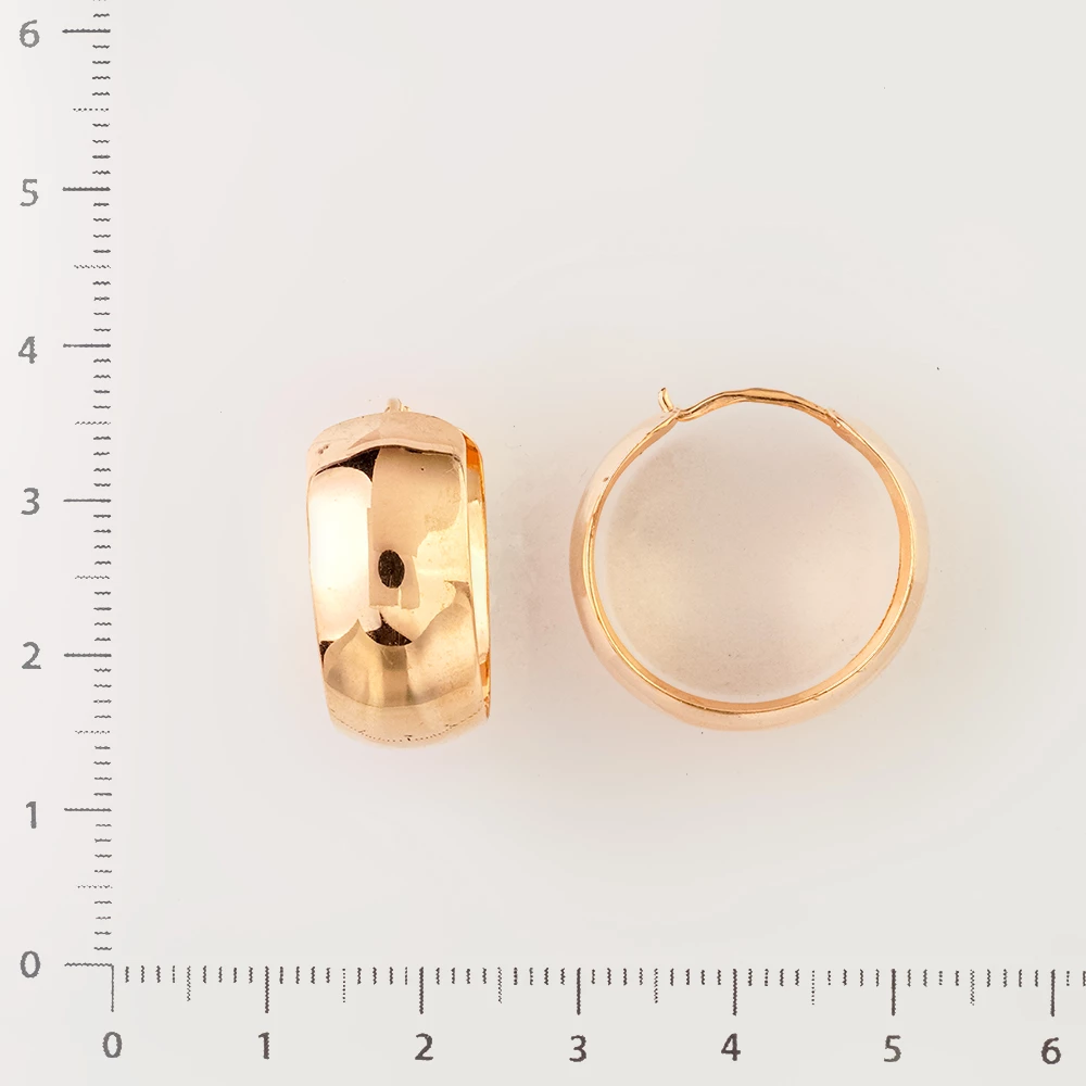 Серьги конго из красного золота 583 пробы