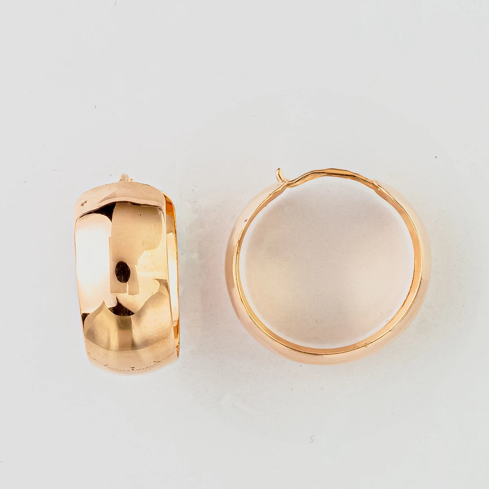 Серьги конго из красного золота 583 пробы