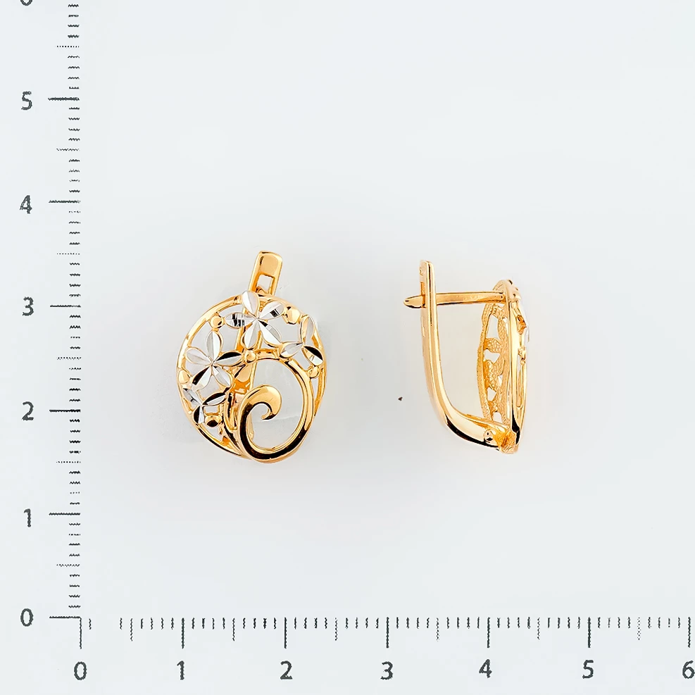 Серьги из красного золота 585 пробы