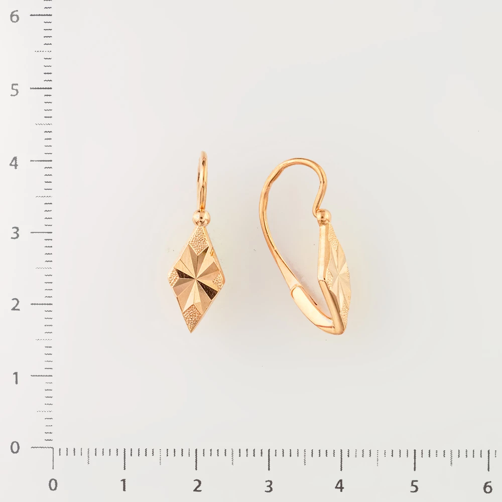 Серьги из красного золота 583 пробы