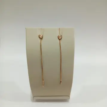 Серьги-продевки из красного золота 585 пробы
