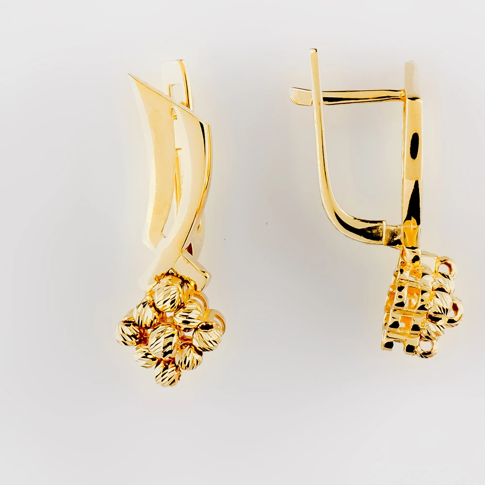 Серьги из желтого золота 585 пробы