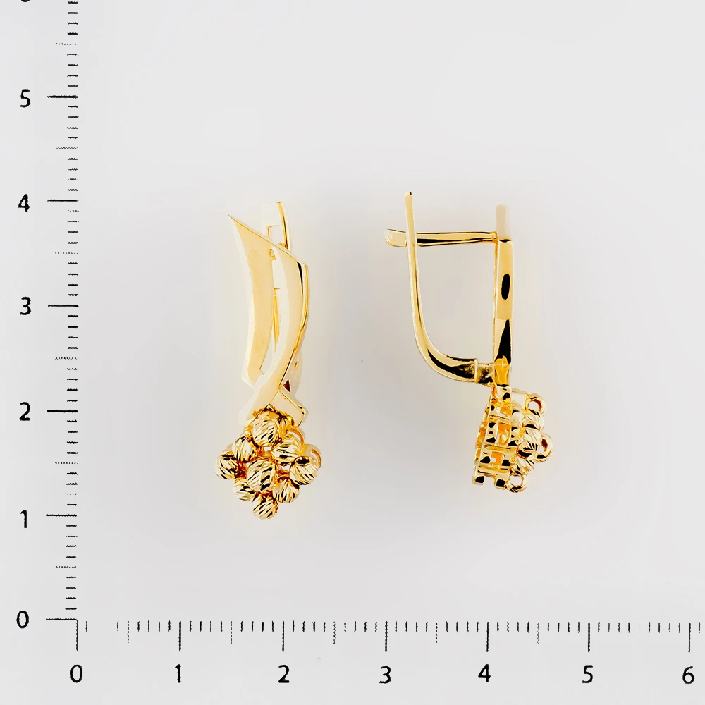 Серьги из желтого золота 585 пробы