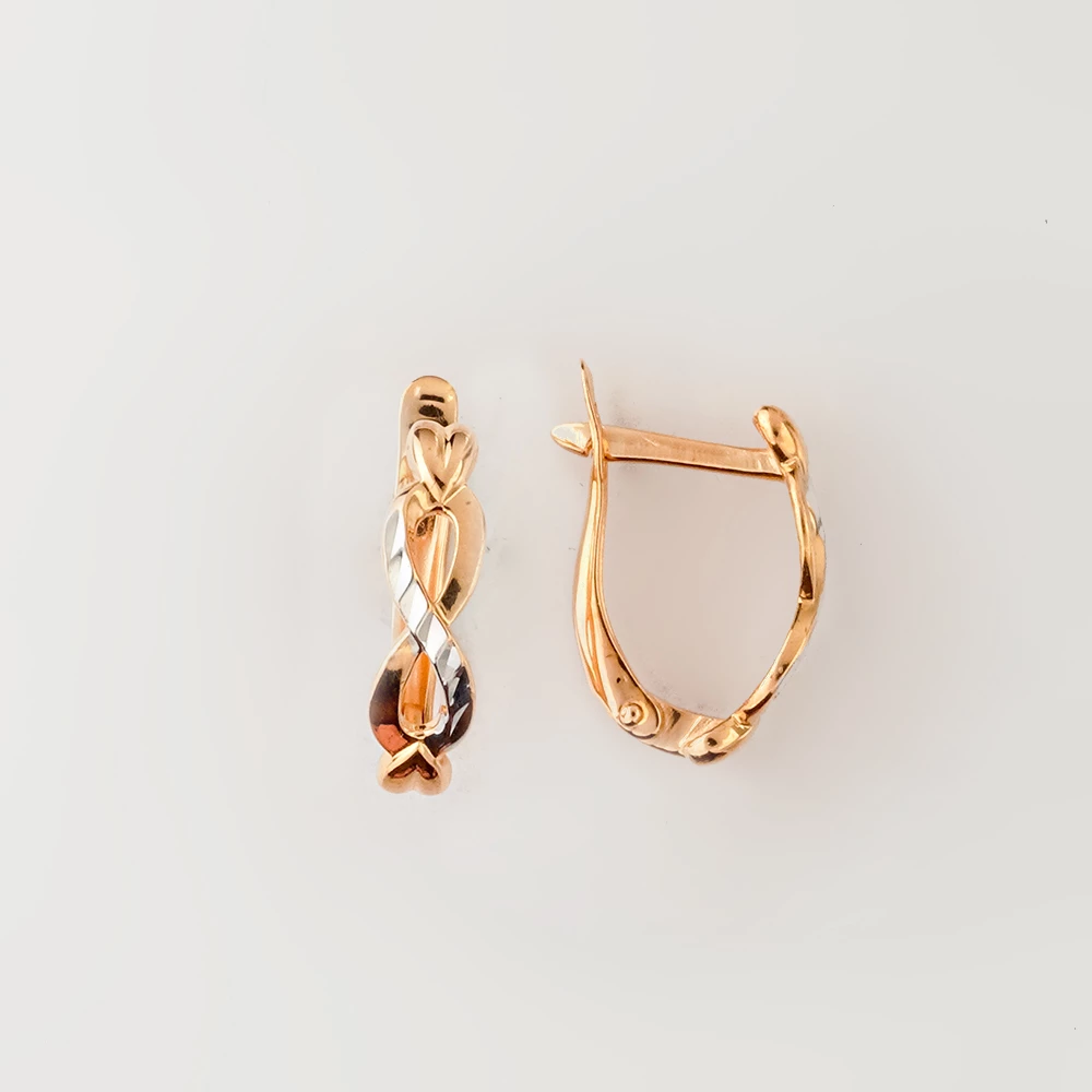 Серьги из красного золота 585 пробы