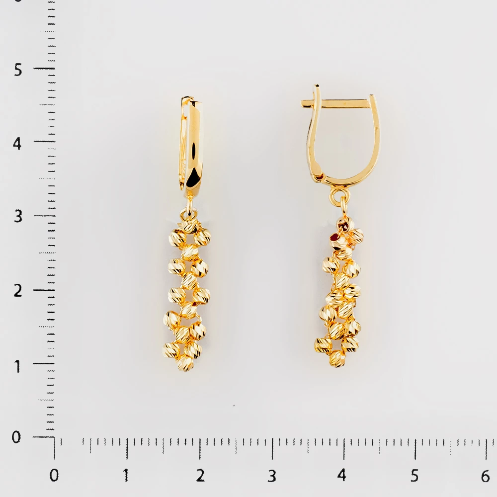 Серьги из желтого золота 585 пробы