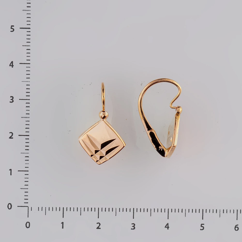 Серьги из красного золота 583 пробы