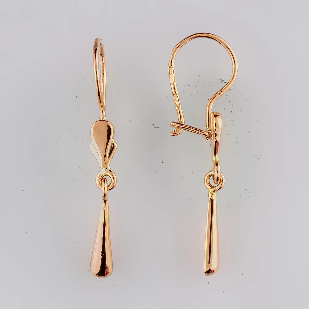 Серьги из красного золота 585 пробы