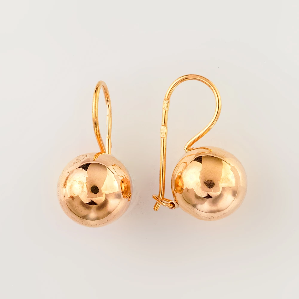 Серьги из красного золота 585 пробы