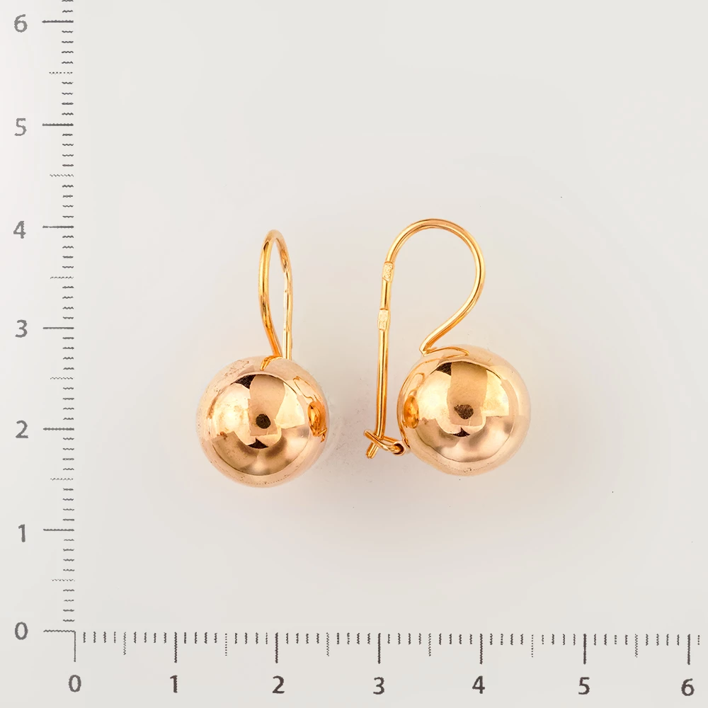 Серьги из красного золота 585 пробы