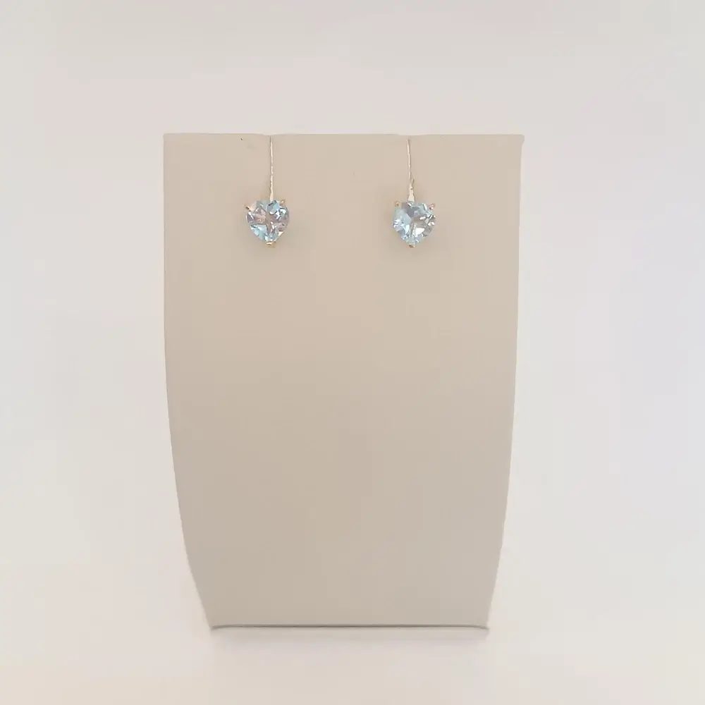 Серьги с топазом из красного золота 585 пробы