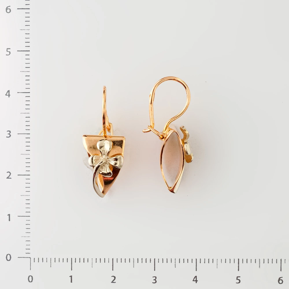 Серьги из красного золота 585 пробы