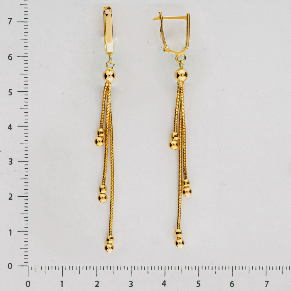 Серьги из желтого золота 585 пробы