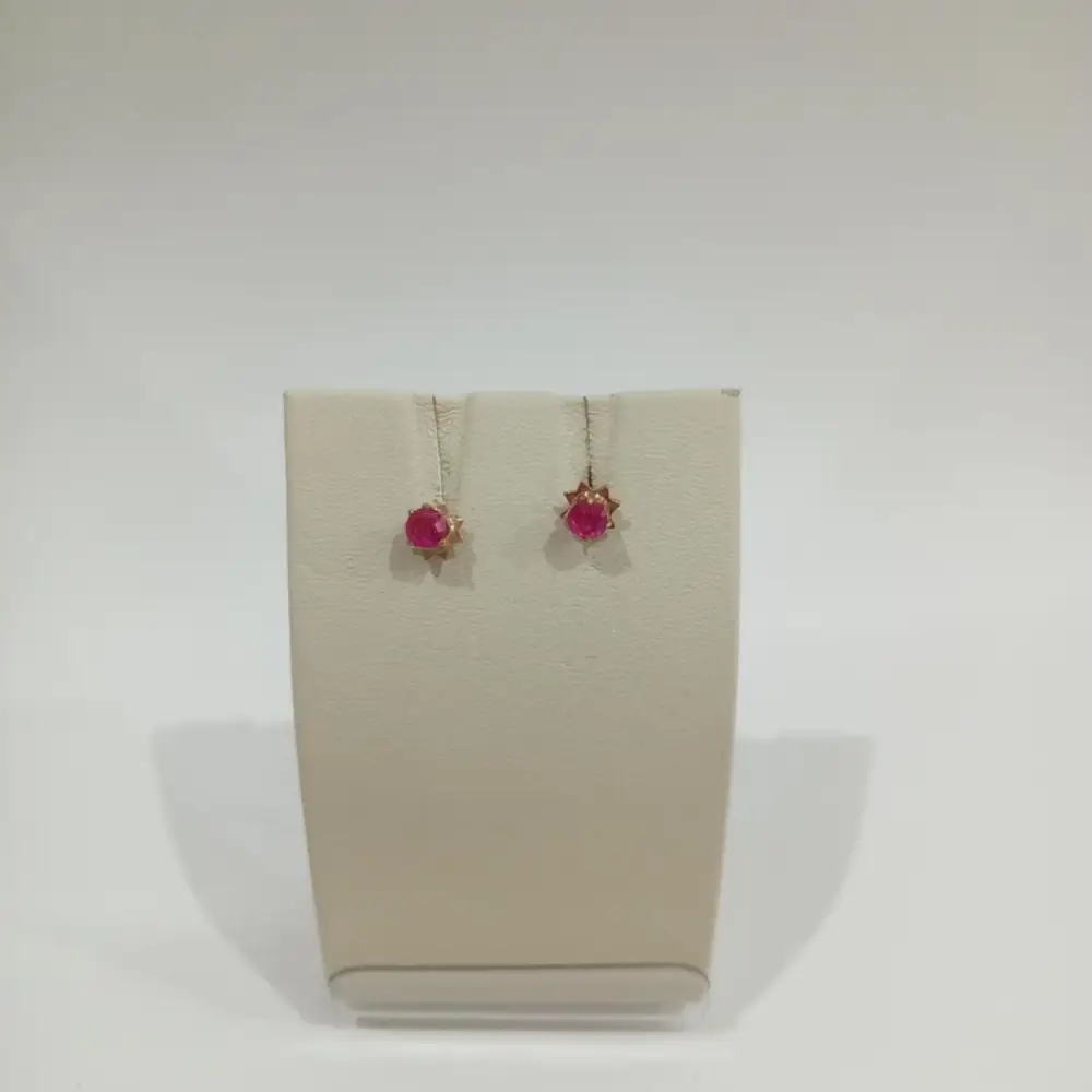 Серьги с фианитом из красного золота 583 пробы 1
