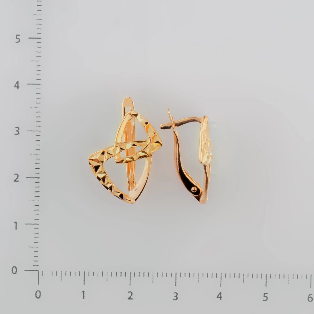 Серьги из красного золота 585 пробы