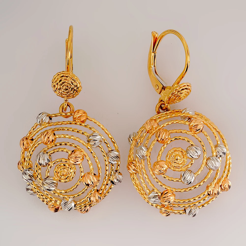 Серьги из желтого золота 585 пробы