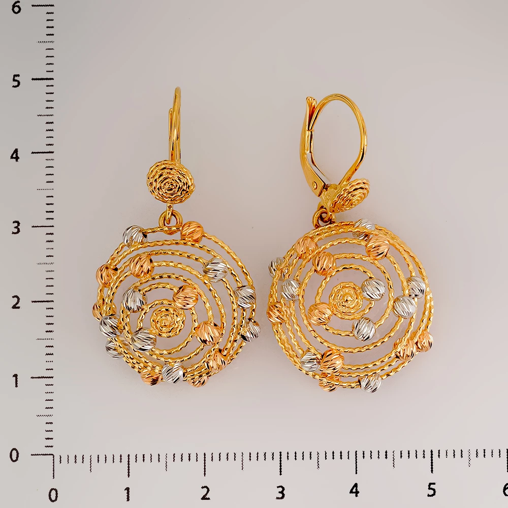 Серьги из желтого золота 585 пробы