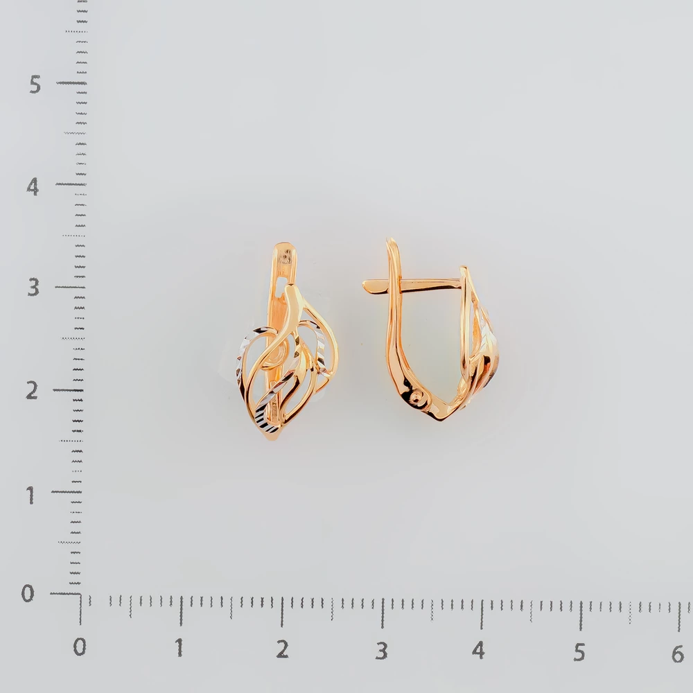 Серьги из красного золота 585 пробы