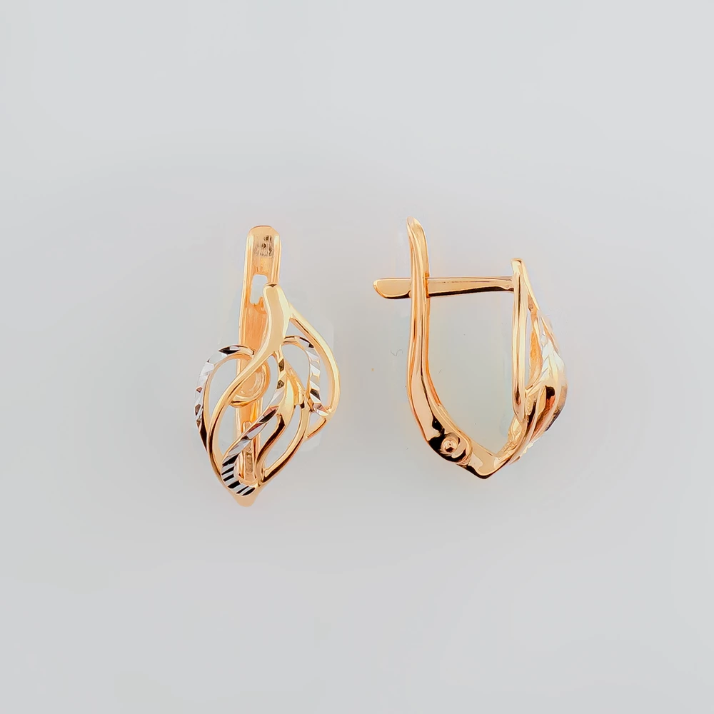 Серьги из красного золота 585 пробы