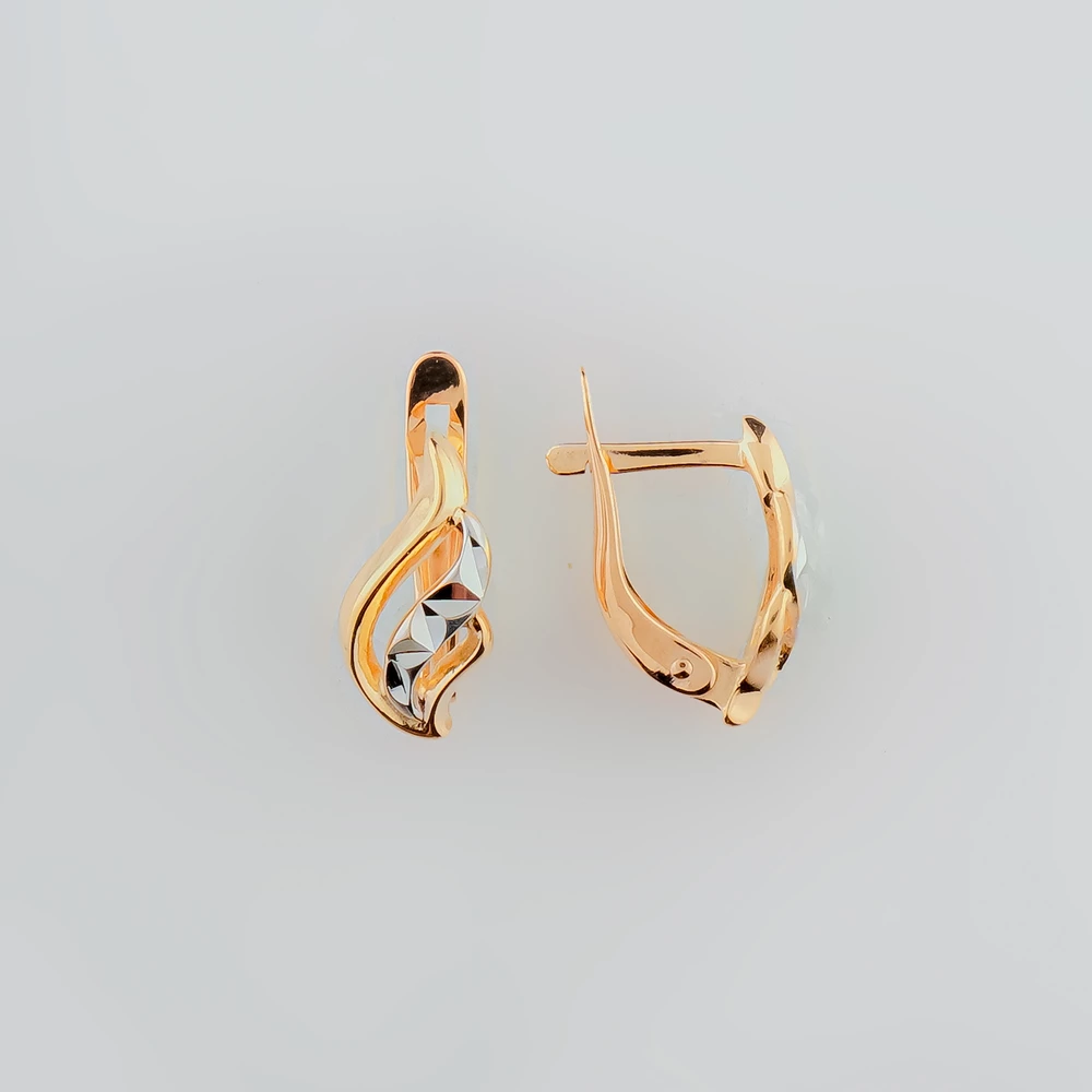Серьги из красного золота 585 пробы