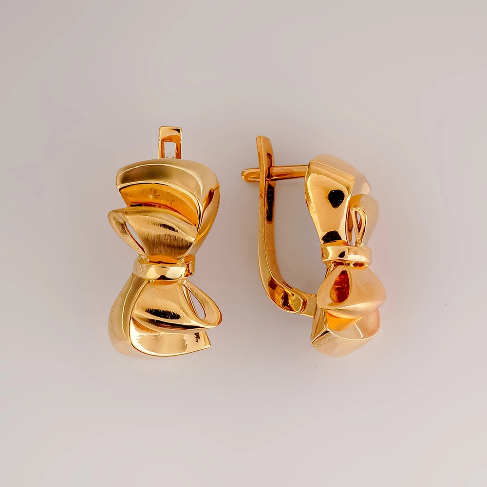 Серьги из желтого золота 585 пробы