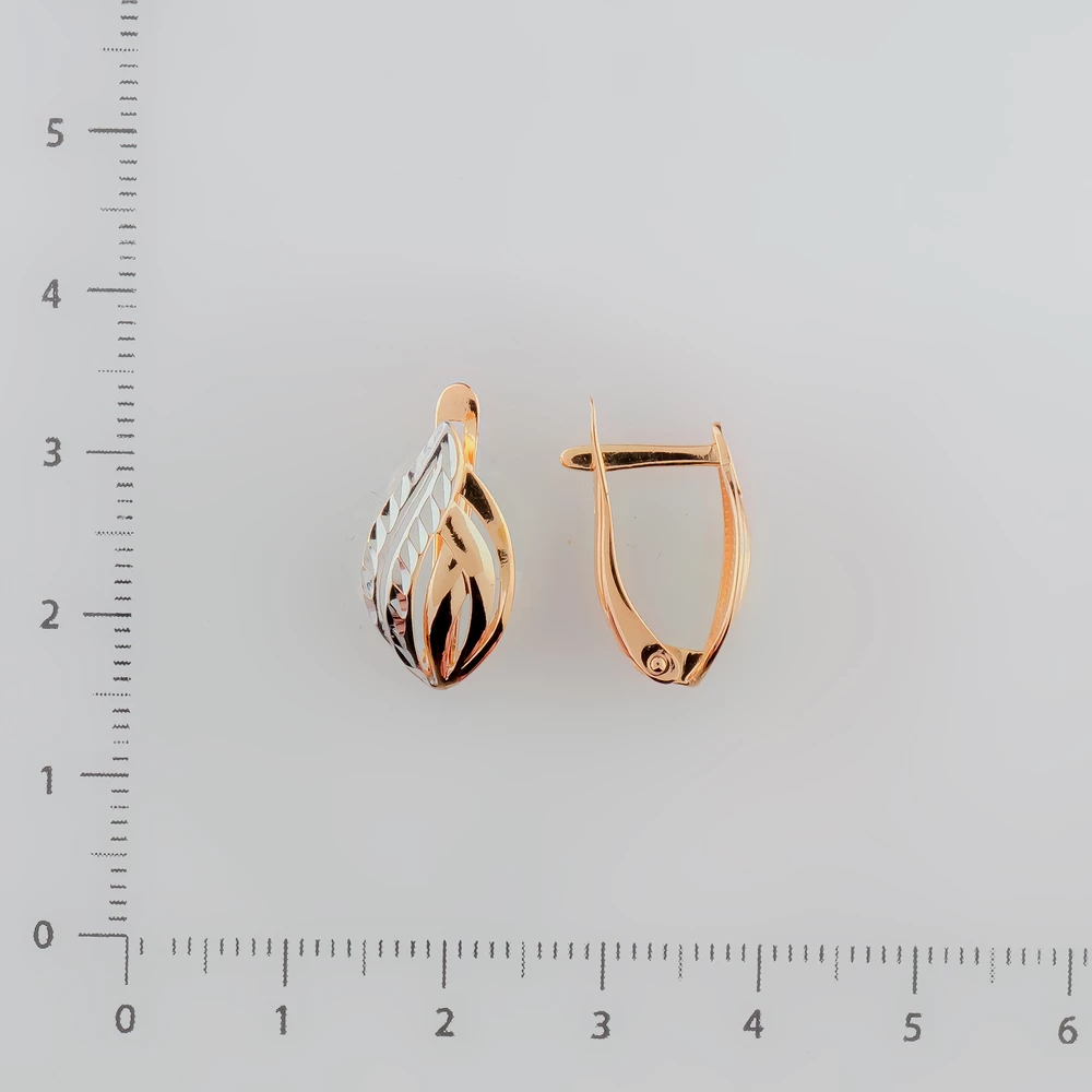 Серьги из красного золота 585 пробы
