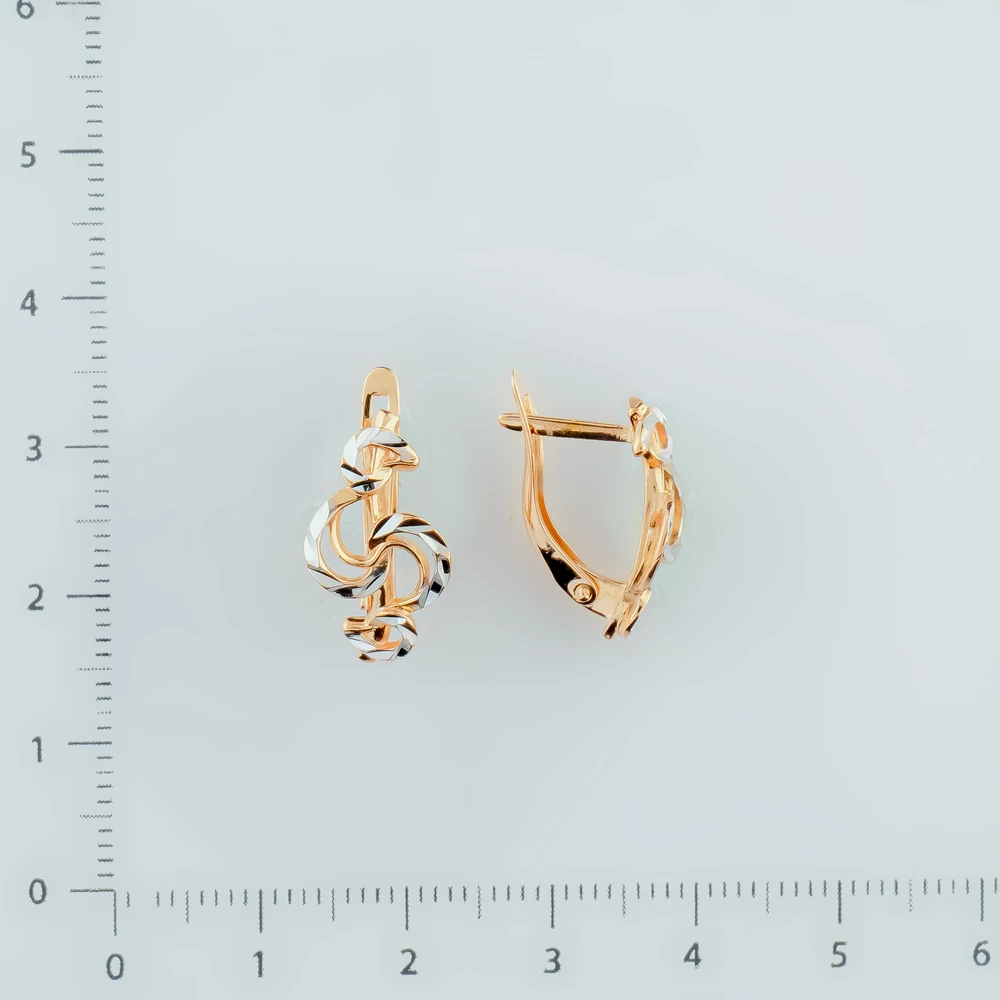 Серьги из красного золота 585 пробы