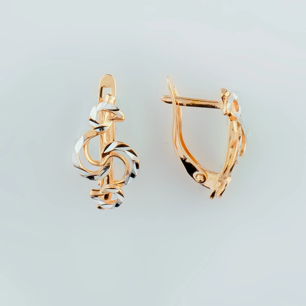 Серьги из красного золота 585 пробы