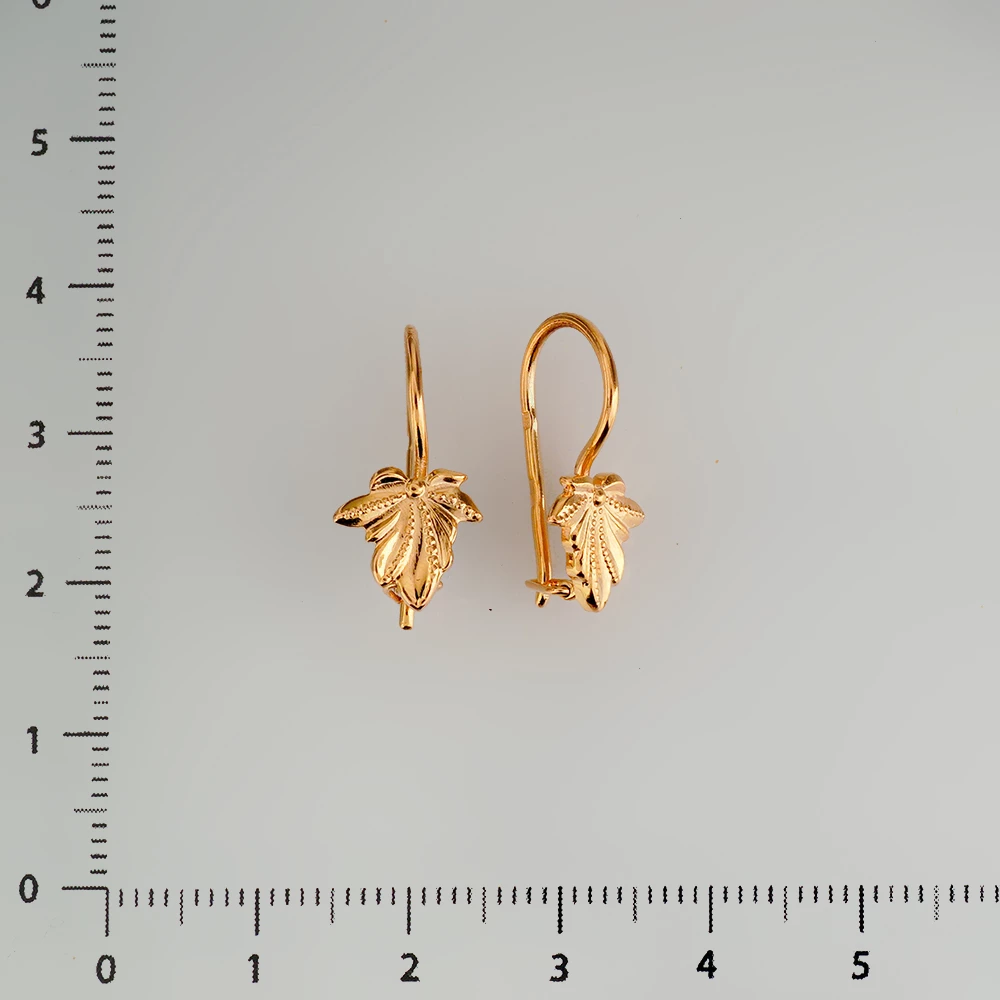 Серьги из красного золота 585 пробы