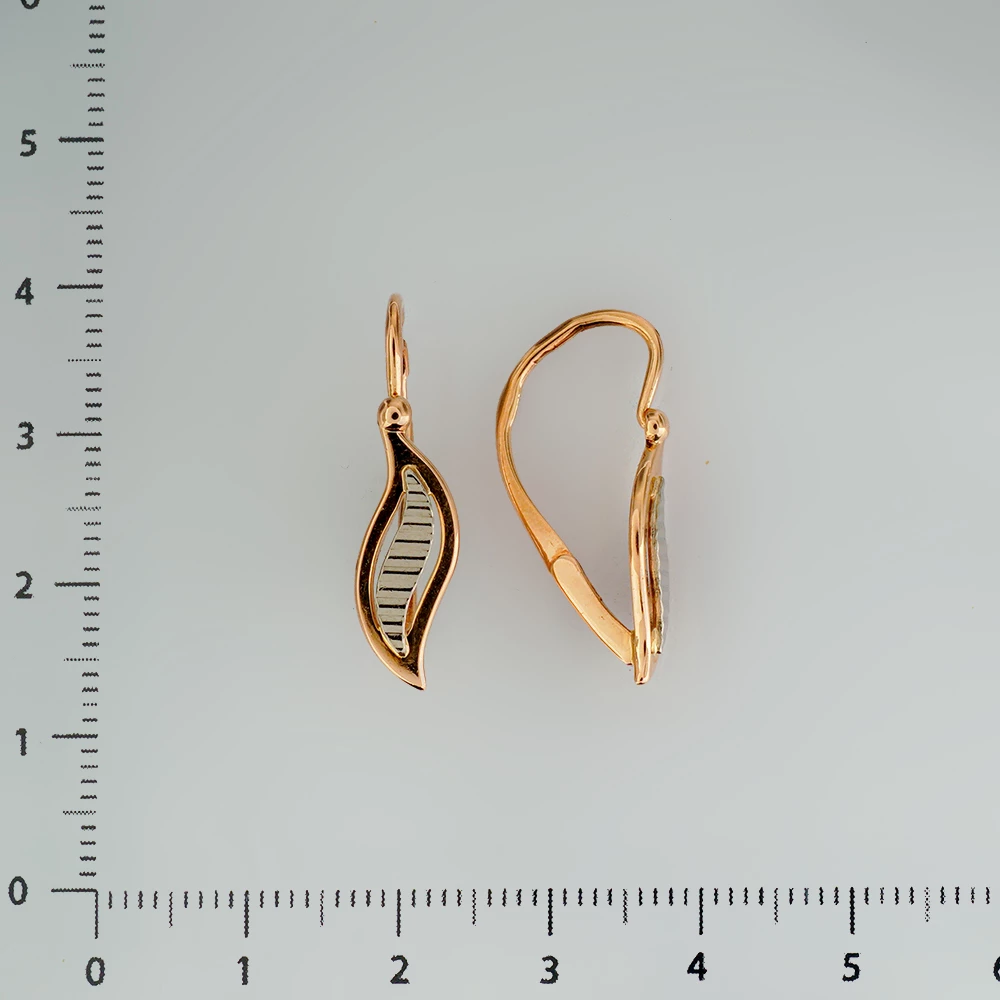 Серьги из красного золота 585 пробы