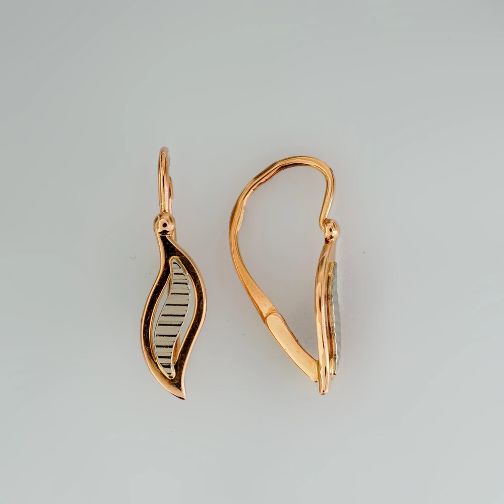 Серьги из красного золота 585 пробы