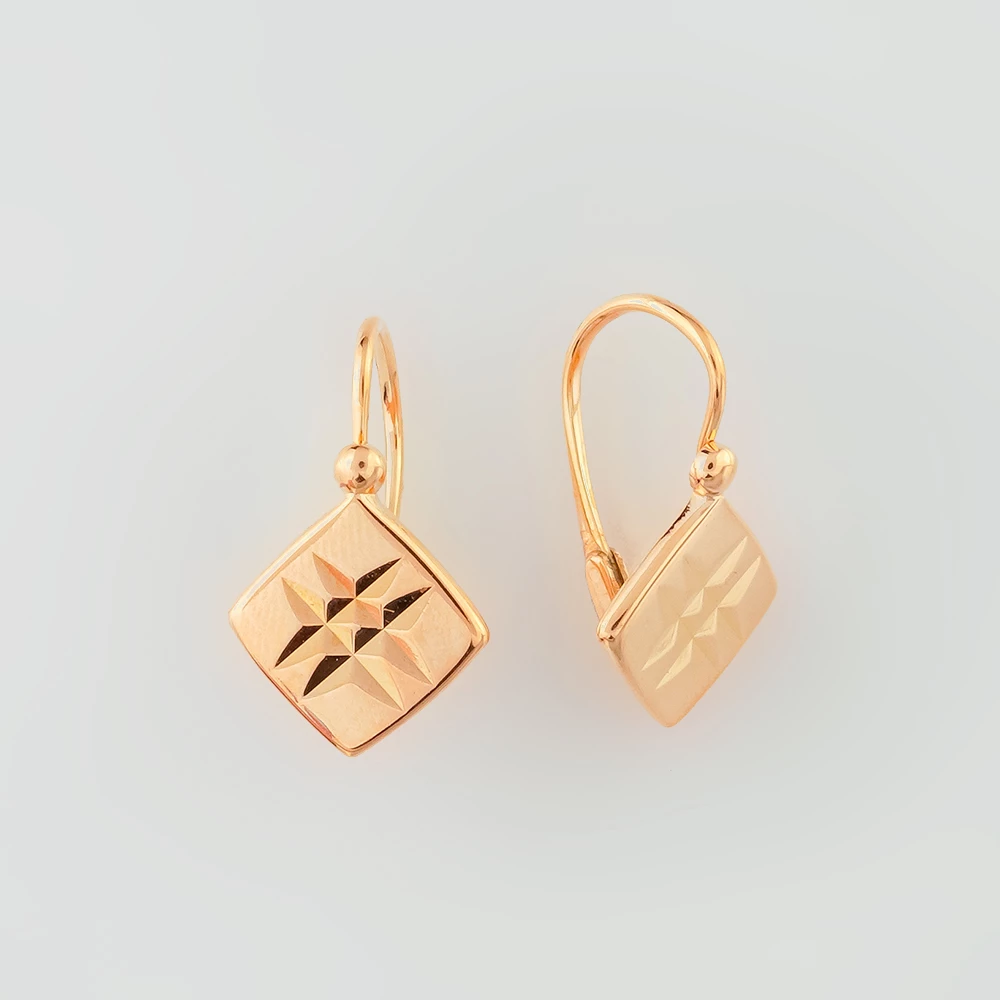 Серьги из красного золота 583 пробы
