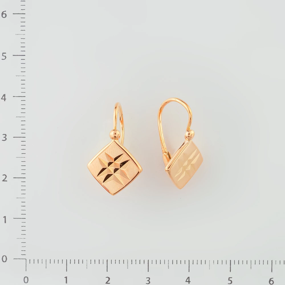 Серьги из красного золота 583 пробы