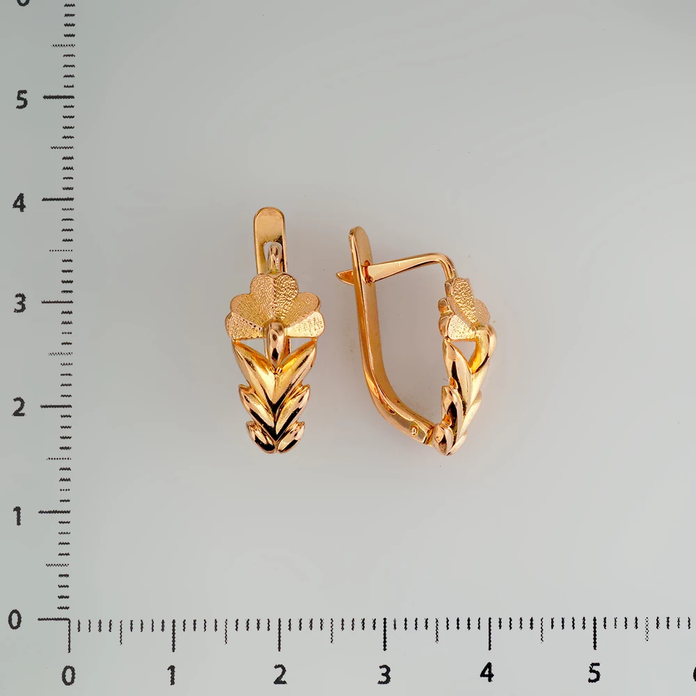 Серьги из красного золота 583 пробы
