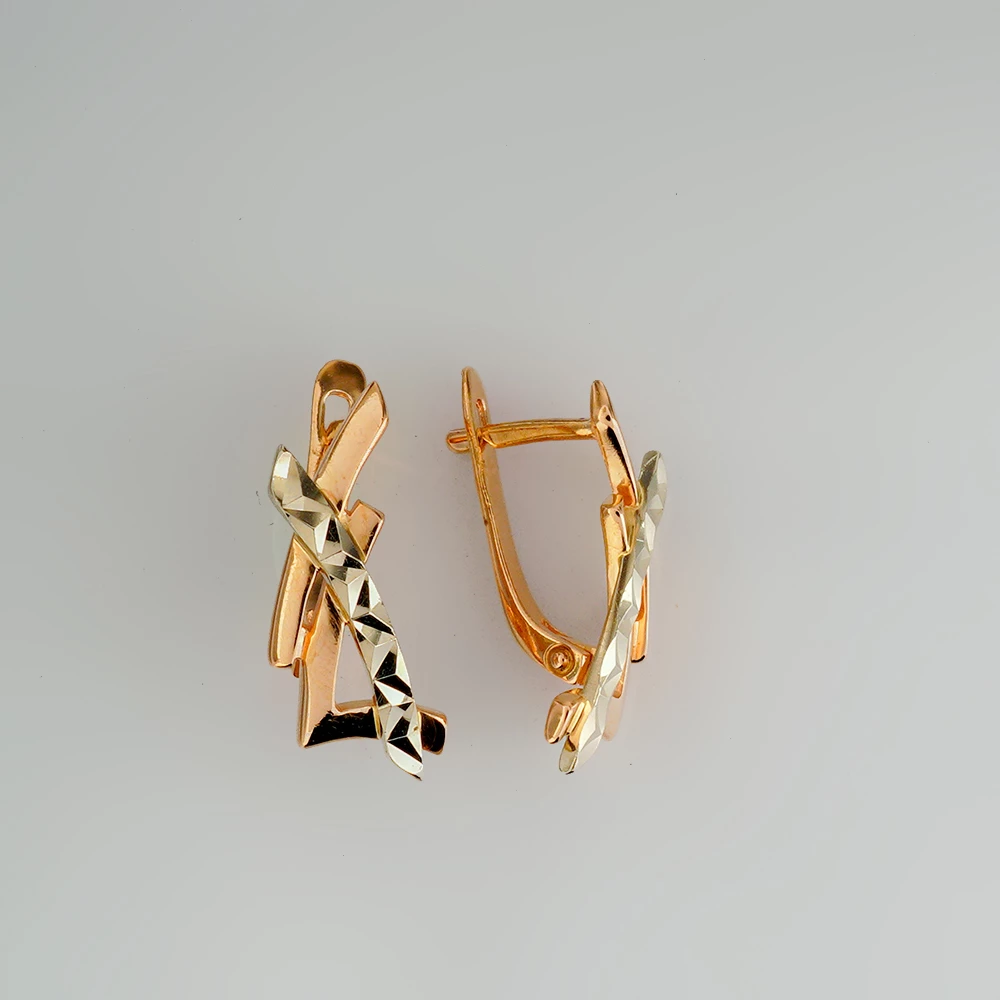 Серьги из красного золота 585 пробы
