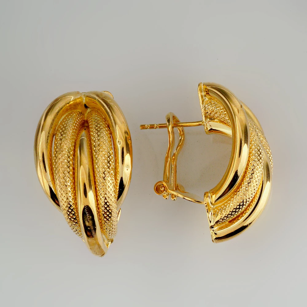 Серьги из желтого золота 585 пробы