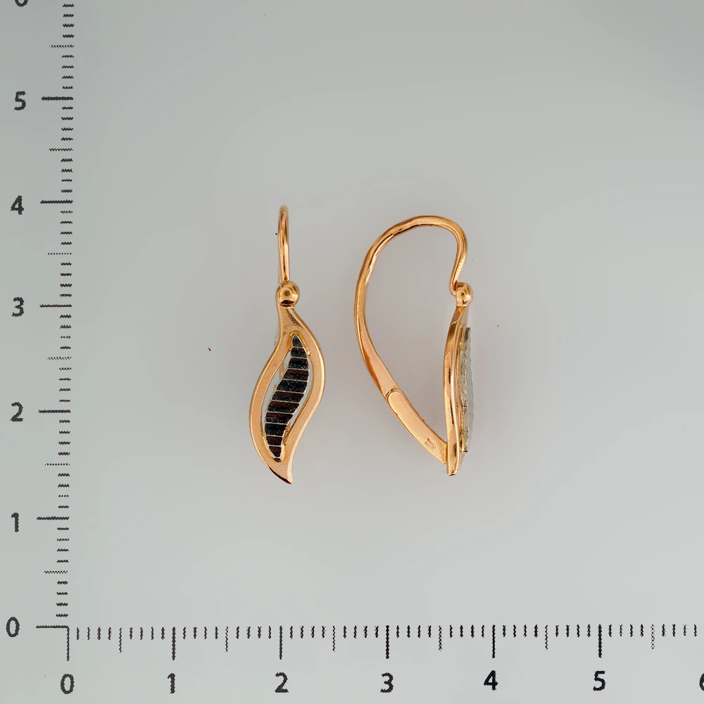 Серьги из красного золота 585 пробы