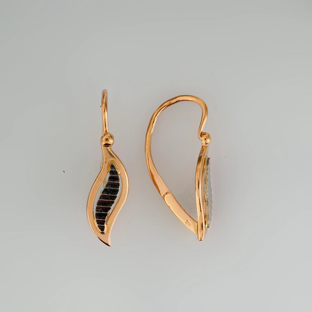 Серьги из красного золота 585 пробы