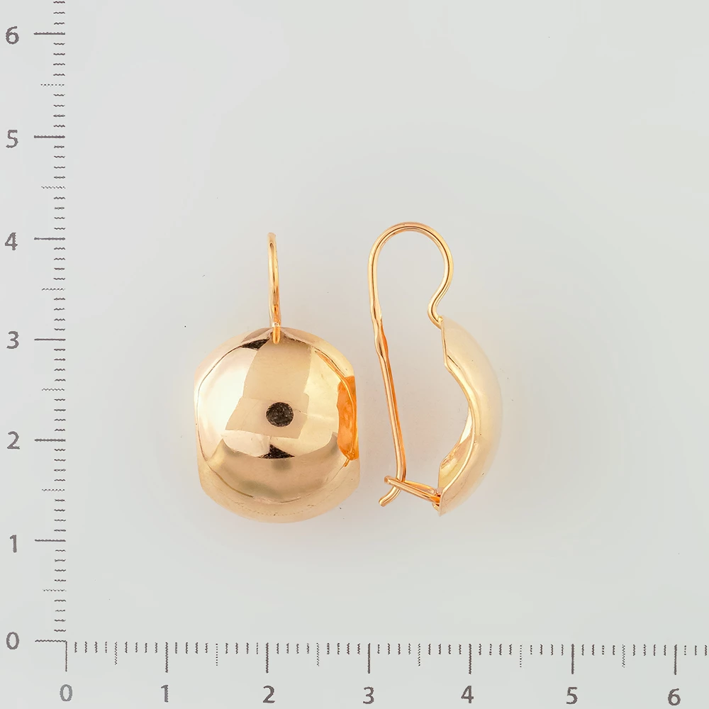 Серьги из красного золота 585 пробы