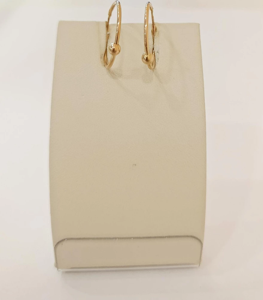 Серьги конго из красного золота 585 пробы