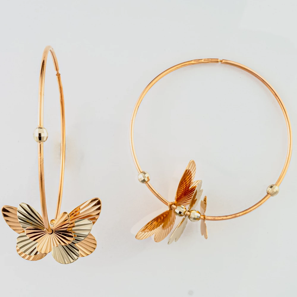 Серьги из красного золота 585 пробы