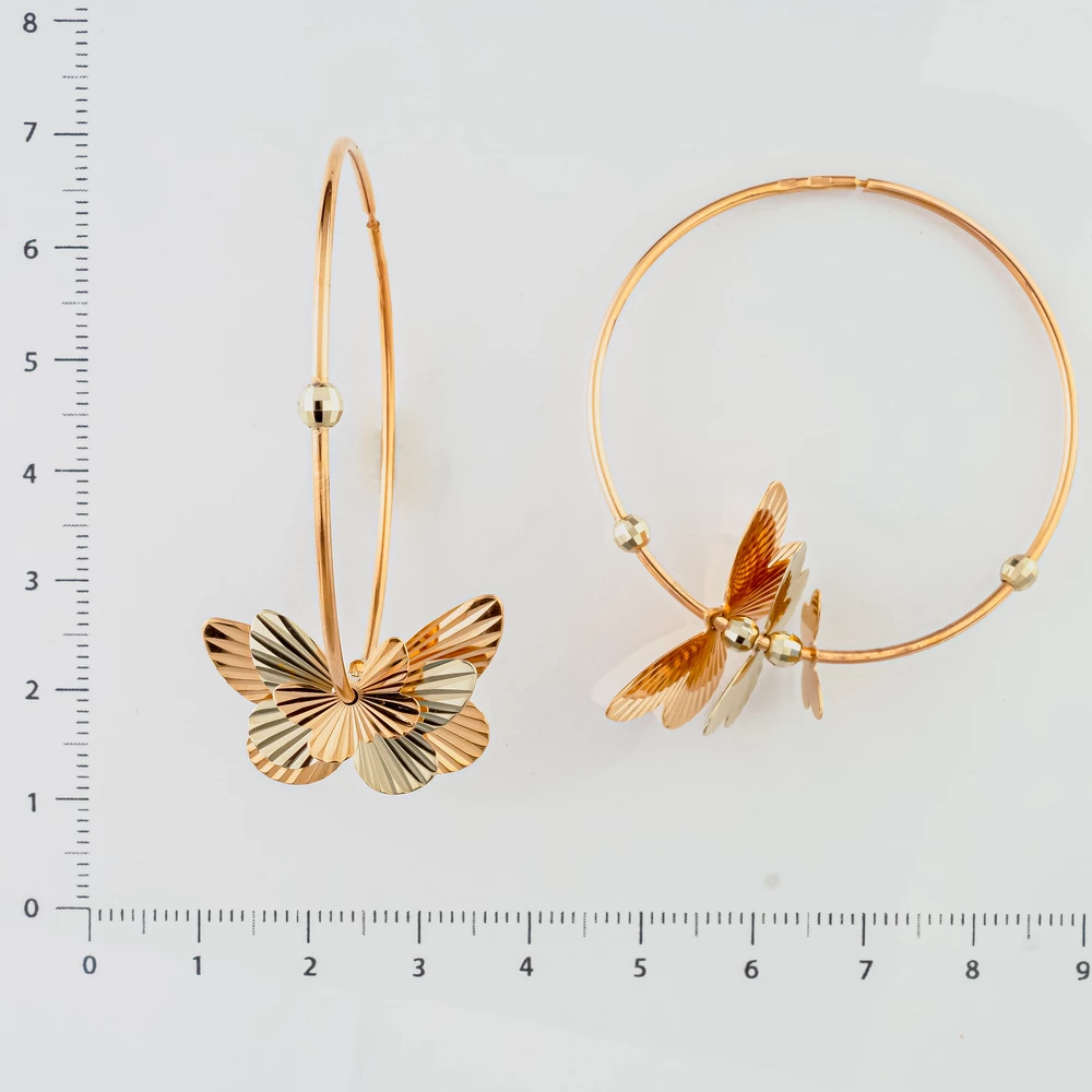 Серьги из красного золота 585 пробы