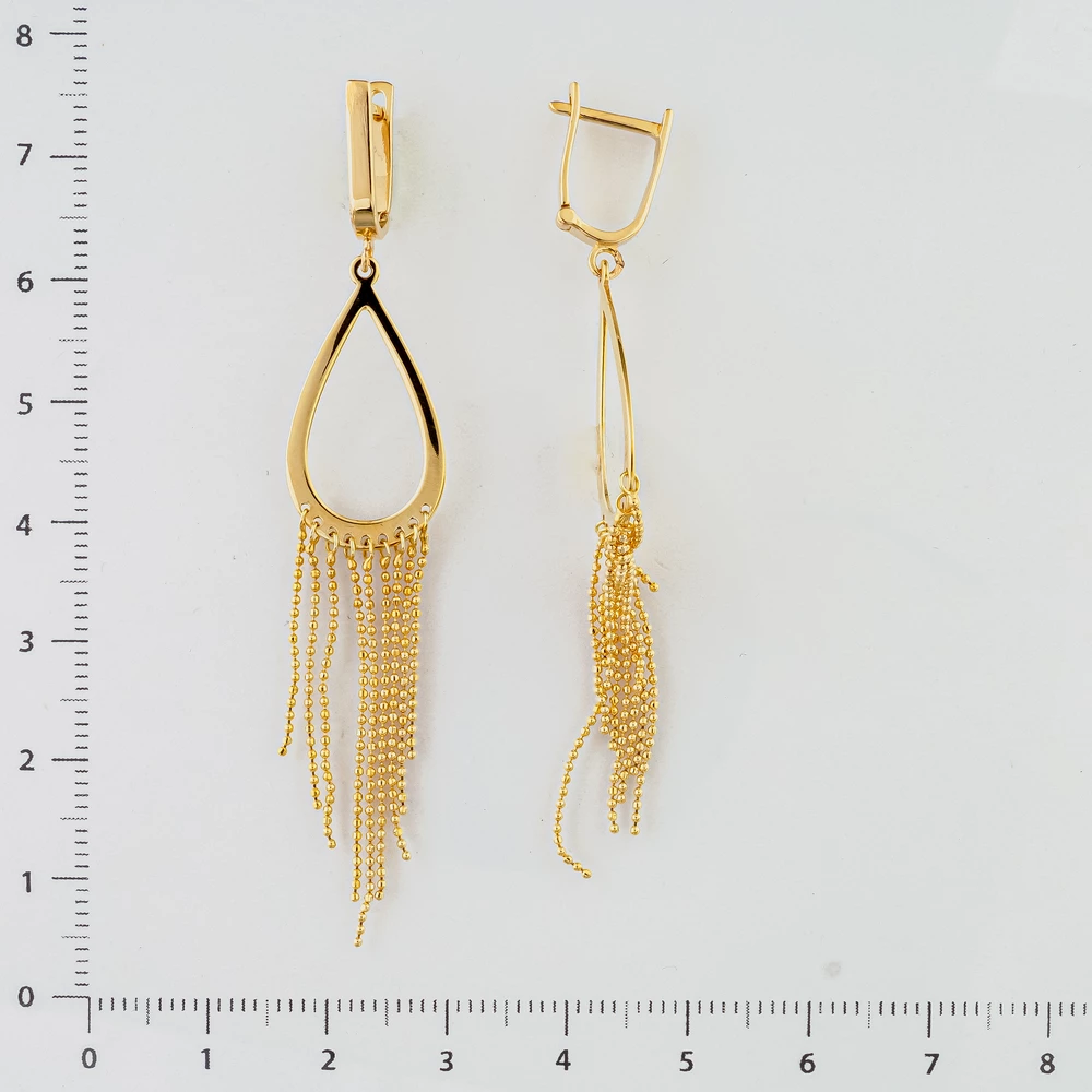 Серьги из желтого золота 585 пробы