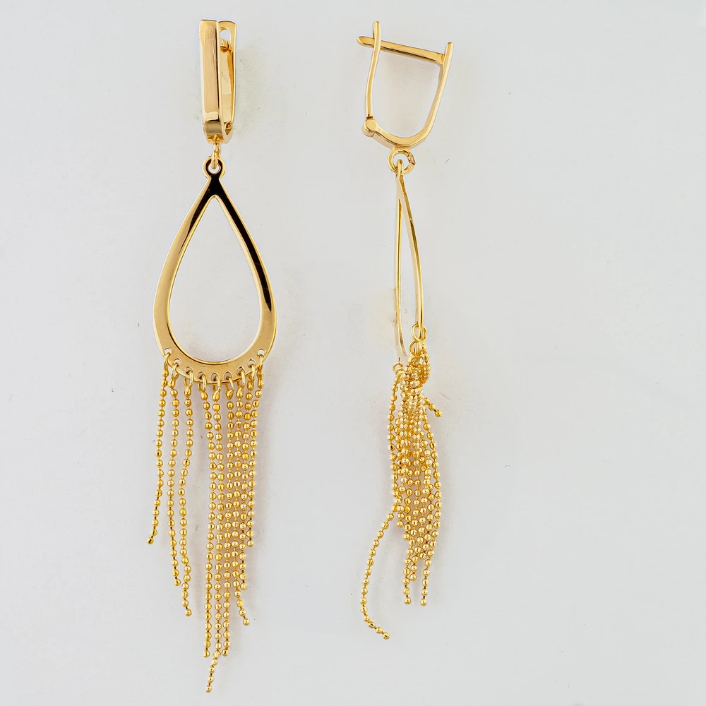 Серьги из желтого золота 585 пробы