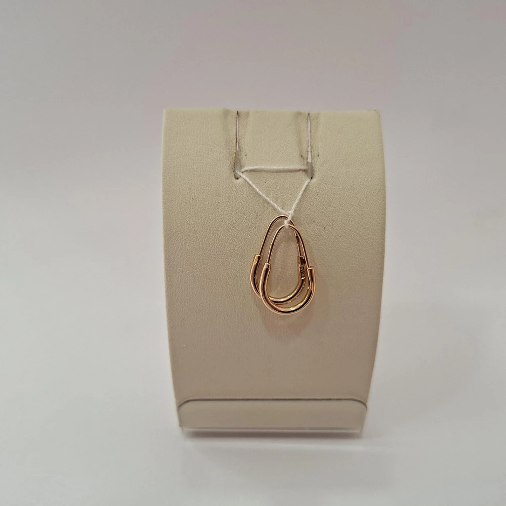 Серьги конго из красного золота 583 пробы