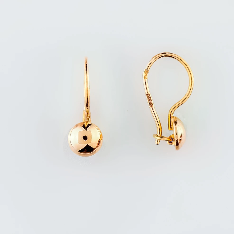 Серьги из красного золота 583 пробы