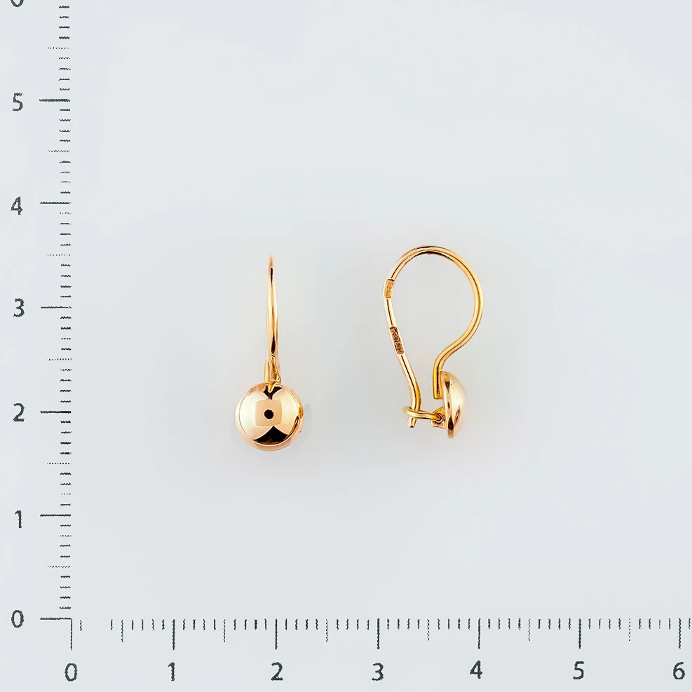 Серьги из красного золота 583 пробы