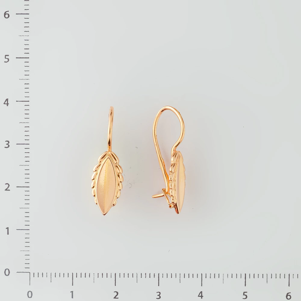 Серьги из красного золота 583 пробы