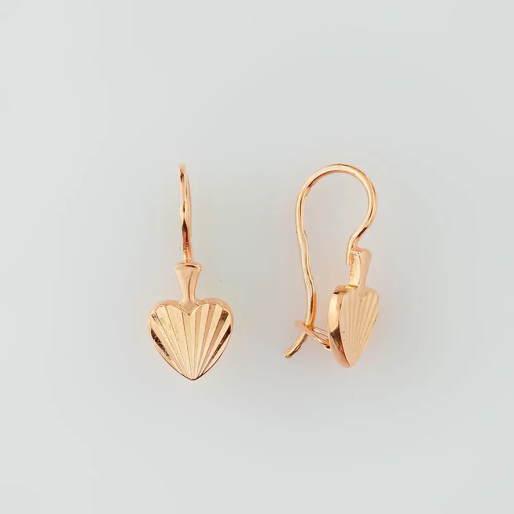 Серьги из красного золота 585 пробы