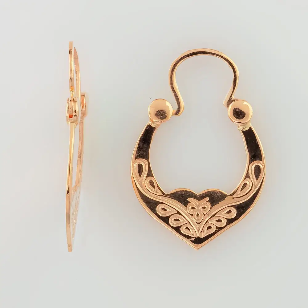 Серьги из красного золота 585 пробы
