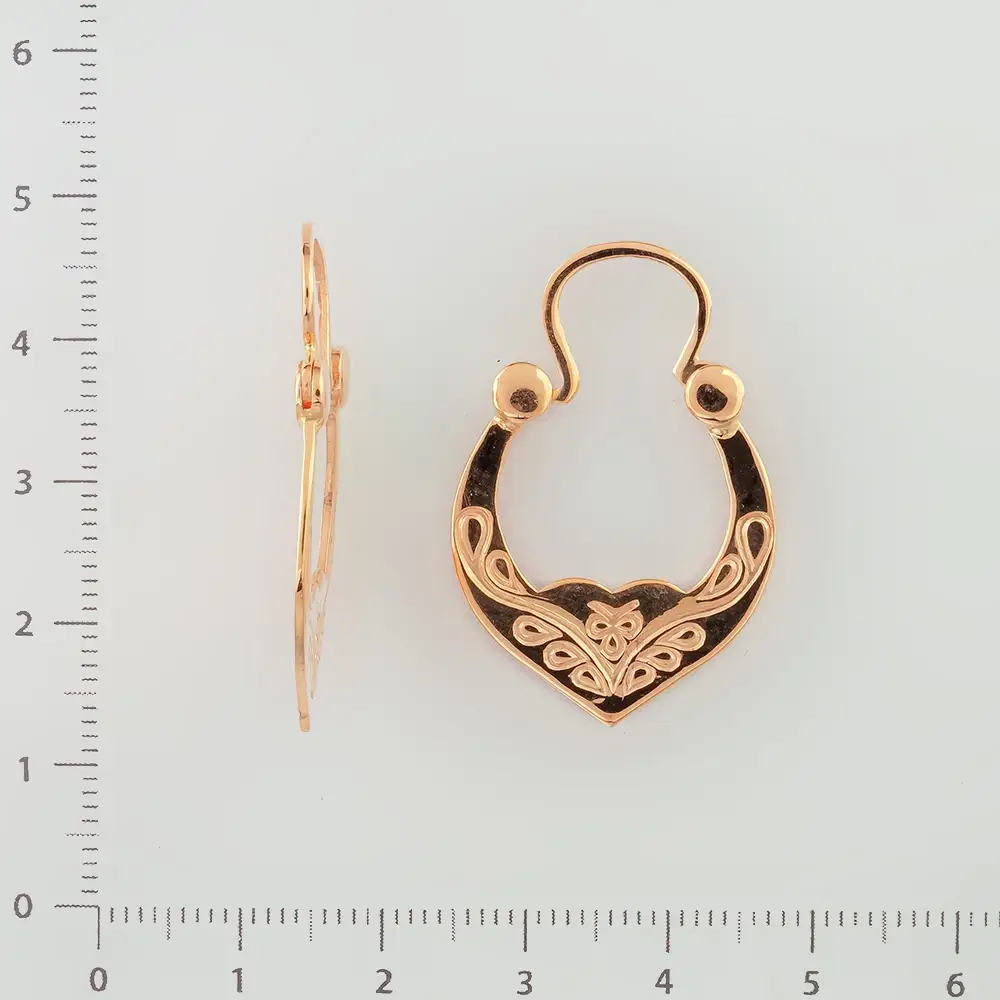 Серьги из красного золота 585 пробы